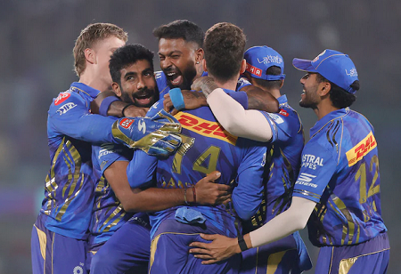 Mumbai beats Delhi Capitals in Thrilling Finish to End their Unbeaten Streak