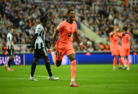 Rashford Stars as Barcelona Beat Newcastle 2-1 in UCL Opener
