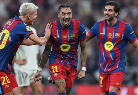 Barcelona Beat Real Madrid 3-2 to Lift Supercopa in Thrilling Clasico