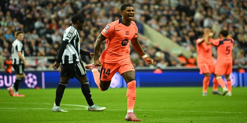 Rashford Stars as Barcelona Beat Newcastle 2-1 in UCL Opener