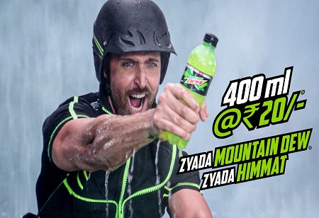 Mountain Dew Rolls Out Rs 20 400ml Pack with Hrithik Roshan Ad